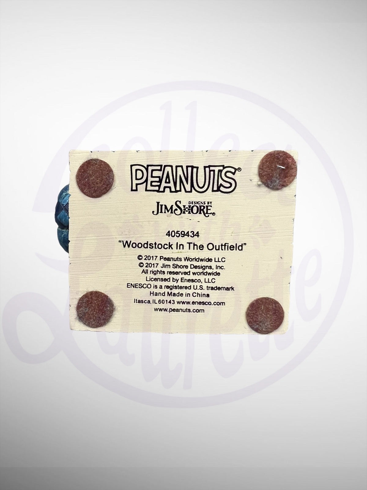 Jim Shore Peanuts - Woodstock in the Outfield Baseball Figurine (No Box)